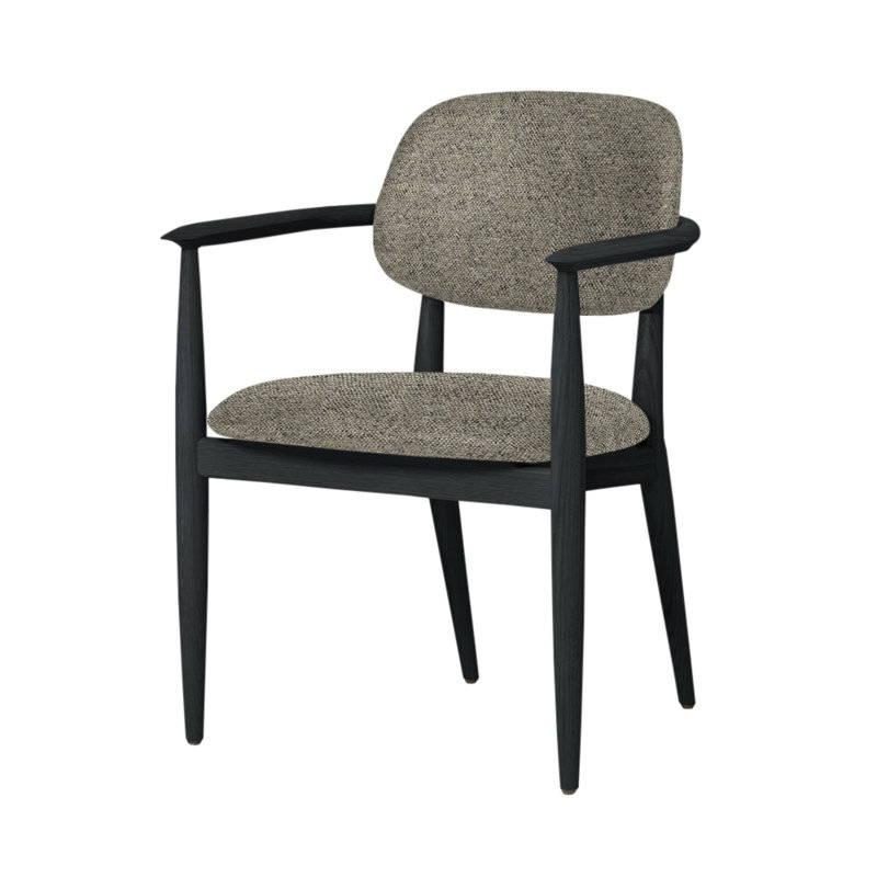 Chaise Slow de Space Copenhagen, Chêne gris, Mélange sieste 111