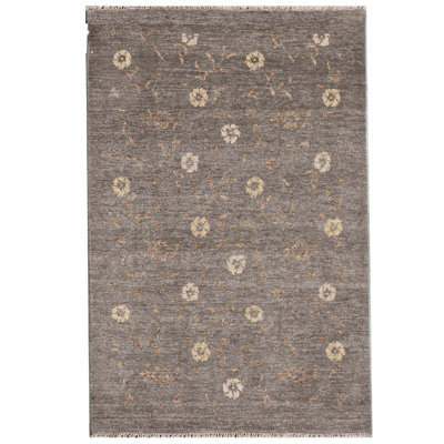 Hand-Knotted High-Quality Gray Area Rug