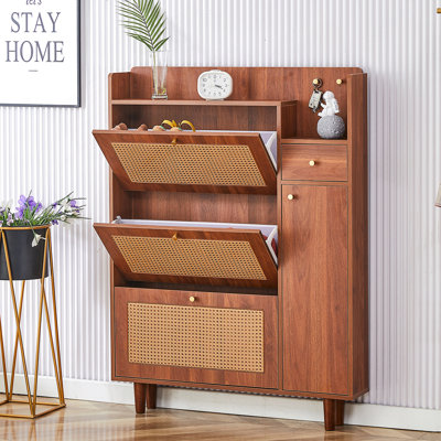 Modern Minimalist Shoe Cabinet With Multi-Layer Drawers