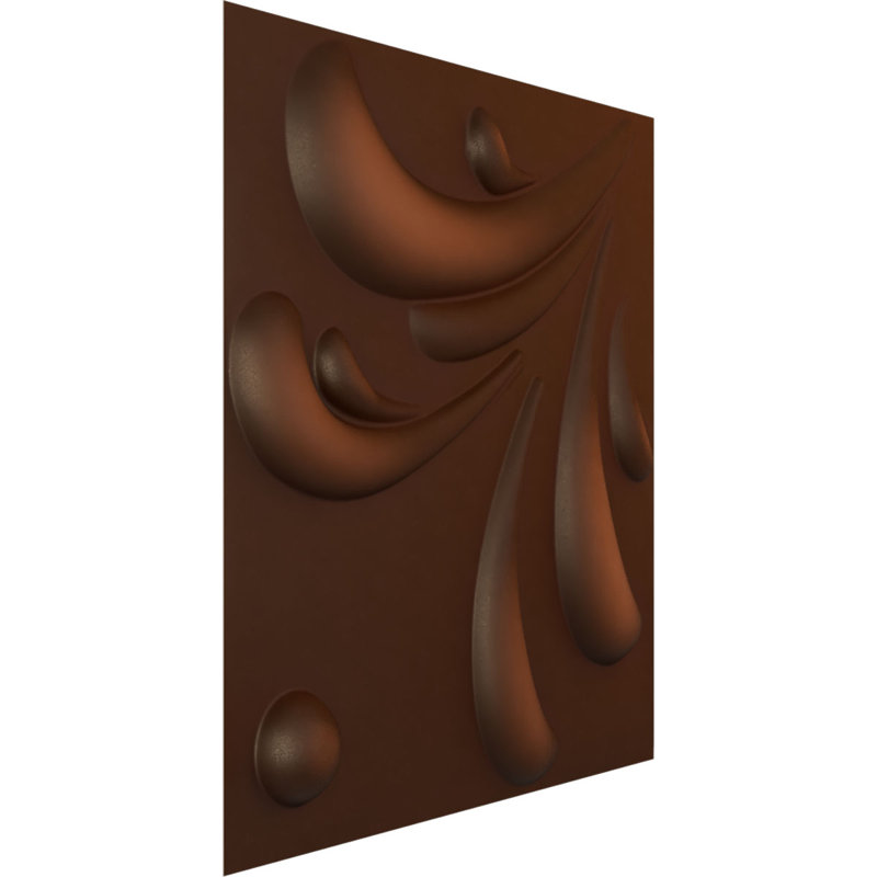 Panneau mural 3D décoratif en acacia EnduraWall, Rouille métallique vieillie universelle