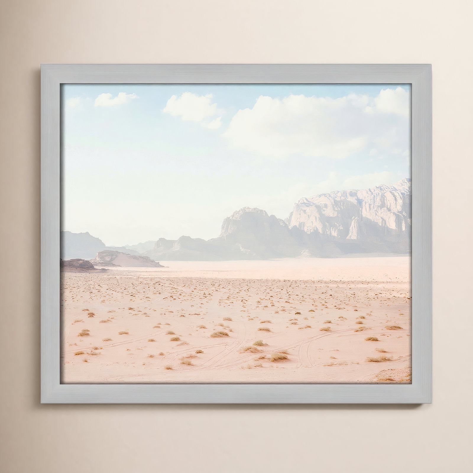 Tire Tracks by Leah Straatsma, Matte Silver Framed, 15" W x 13" H