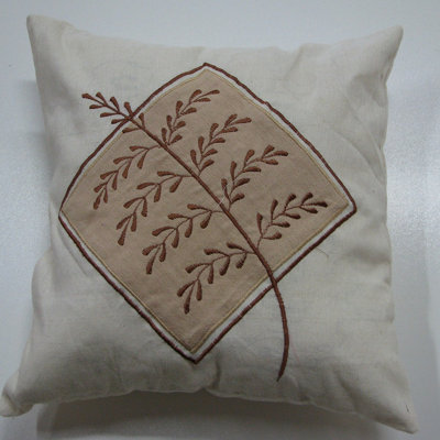 Embroidery Grain Cotton Throw Pillow