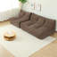 Canapés modulaires à compression, 225 cm (88,5 pouces) en velours côtelé brun, canapé nuage moderne pour la maison
