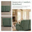 Causeuse inclinable électrique en tissu vert moderne avec sièges moelleux, dossiers de soutien et console centrale-2112303858