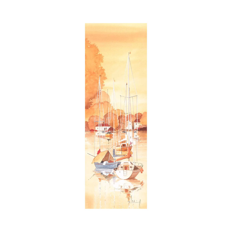 Seaside IV by Franz Heigl - Wrapped Canvas Panoramic Painting, 30.48 cm H x 91.44 cm W x 3.175 cm D