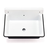 Anchor 14" Iron Rectangular Wall Mount Bathroom Sink with Overflow