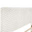 Lit plateforme simple tapissier en 3D blanc avec panneaux de tissu respirant, matériau de tête de lit de style moderne, décor contemporain-1069842734