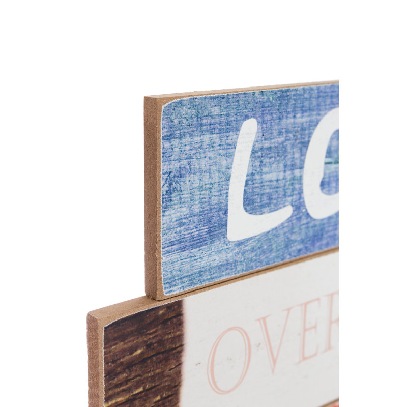 Love Overflows Textual Art on Wood