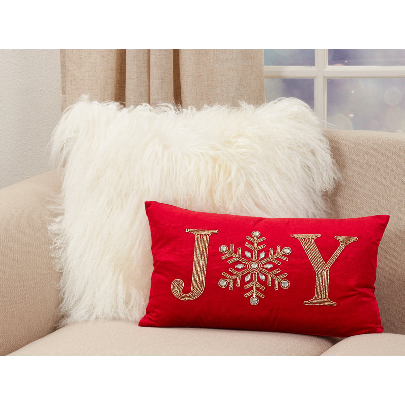 Beaded Christmas Collection Pillow Cover
