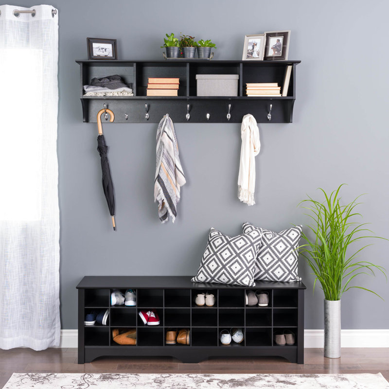 24 Pair Shoe Storage Cabinet, Black