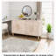 Buffet de rangement 59 po avec poignées en bois-1311069332