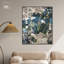 «Her Mind Flourish», art mural abstrait bleu moderne par Hokku Designs-1238958267-1238958260