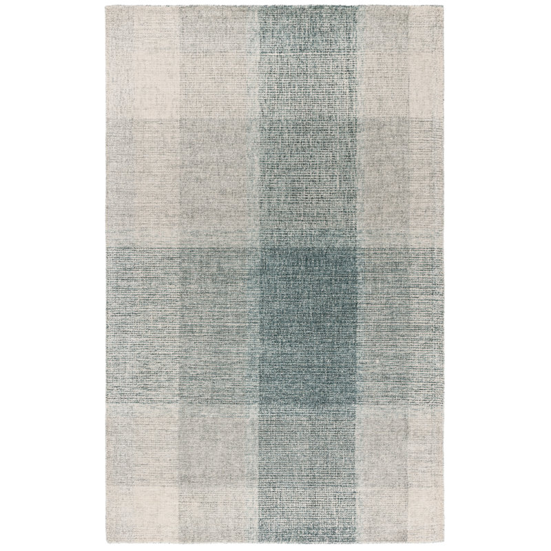 Metro 461 Hand Tufted Wool/Cotton Geometric Rug in Gray/Blue, Rectangle 4' x 6'