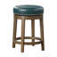 Ensemble de 2 tabourets pivotants ronds en similicuir avec siège pivotant à 360 degrés et garniture cloutée-993667801