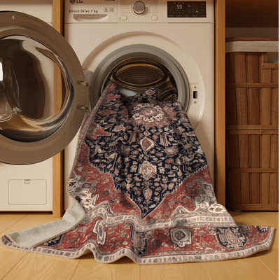 Tapis brun lavable à la machine