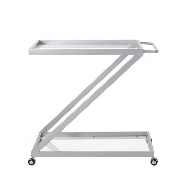 BAR CART, Iron Base & Tempered Glass