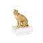 Lioness Sculpture-Brass/Crystal