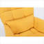 Chaise berçante moderne à haut dossier en velours rembourré pour chambre de bébé et salon, jaune classique
