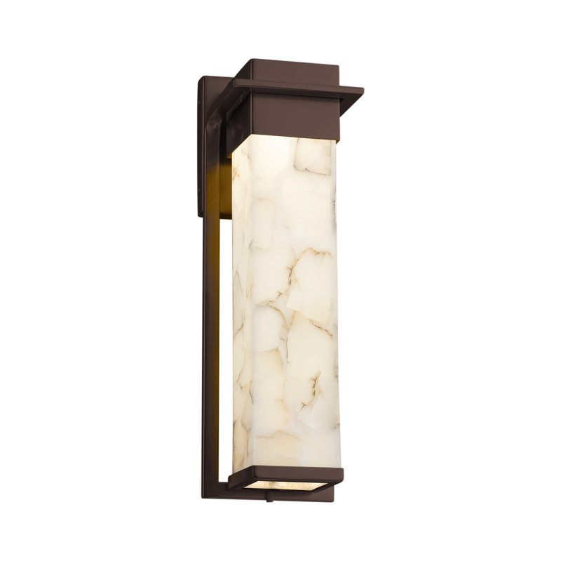 Asae Stone Wall Light, Brushed Nickel, 16.5" H x 5" W x 5.5" D