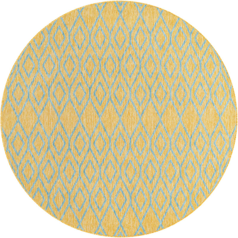 Jill Zarin Turks and Caicos Indoor/Outdoor Rug, Round 6'7"