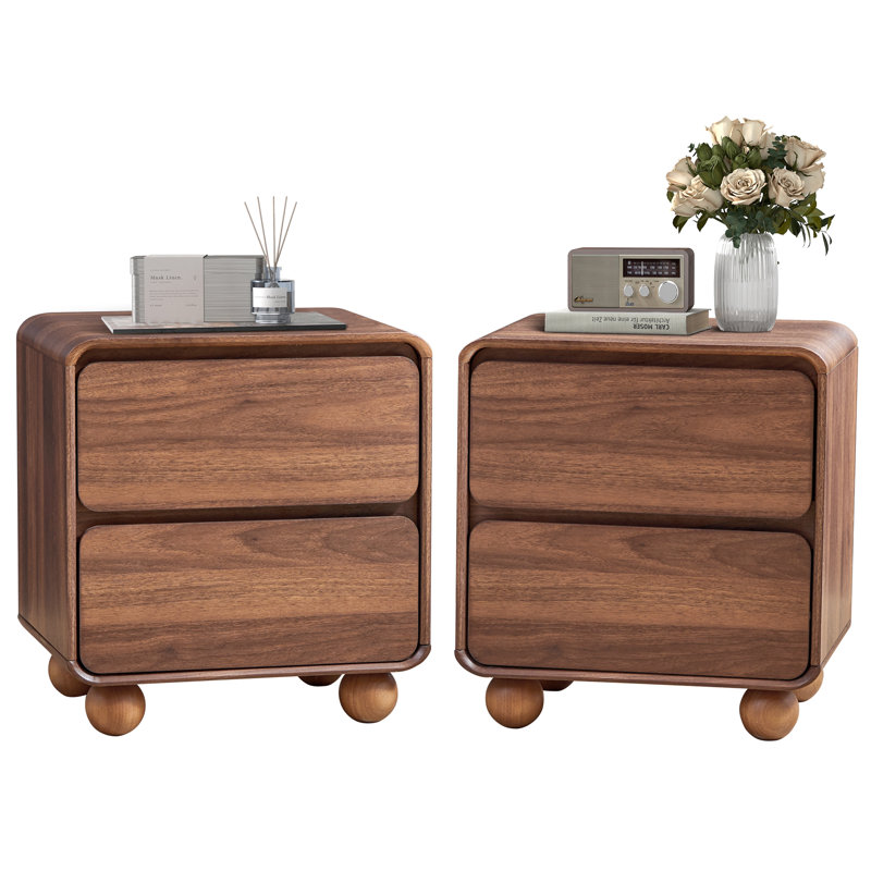 2 - Drawer End Table, Walnut