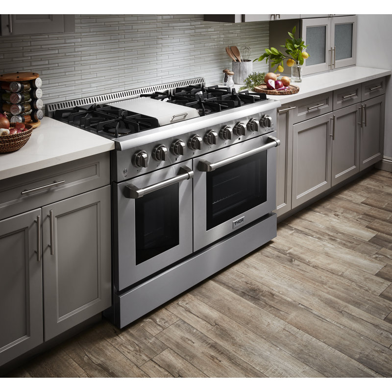 Thor Kitchen 48 " 6.7 Gas and Electric Range with Grate Cooktop