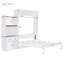 Grand lit plateforme tapissier avec port USB et 2 tiroirs, gris-365085710