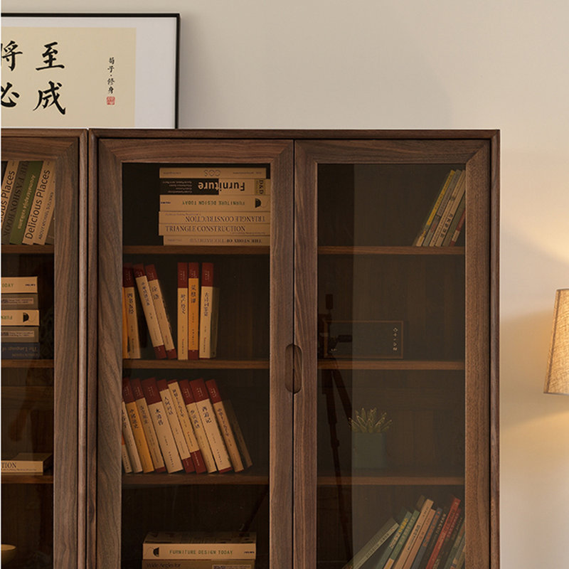 Bibliothèque en bois massif de style européen