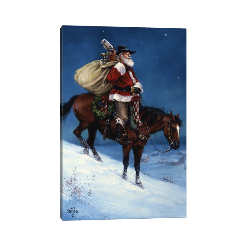 A Cowboy Christmas by Jack Sorenson - Wrapped Canvas Gallery-Wrapped Canvas Giclée, 30.48cm H x 20.32cm W