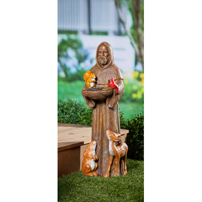 Statue Brodnax St. Francis & Bird Friends Garden