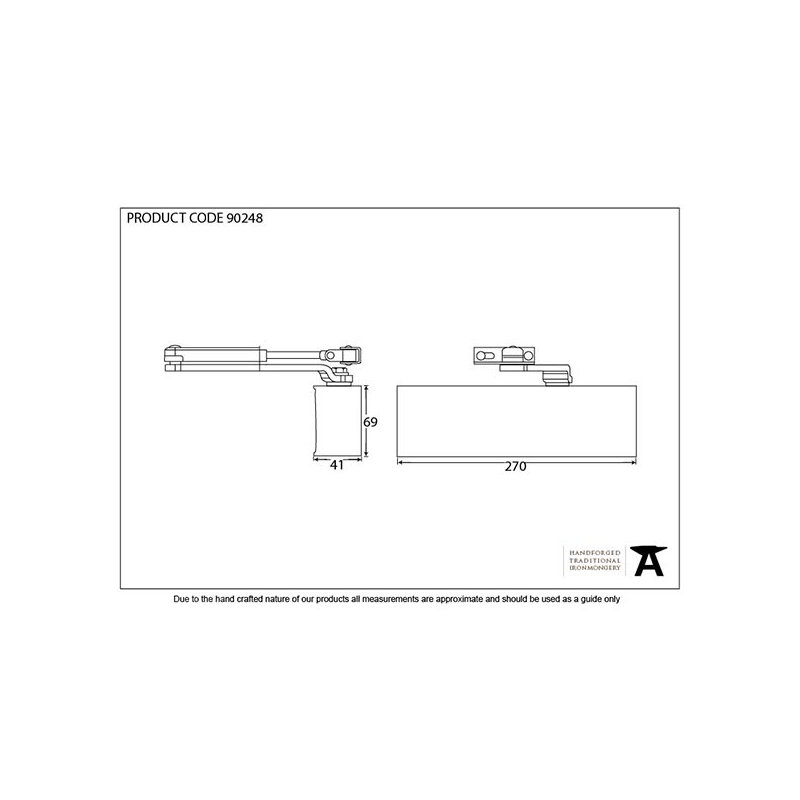 Black Size 2-5 Door Closer