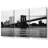 The View Of New York Under Brooklyn Bridge - 3 Piece Wrapped Canvas Print-1405822102