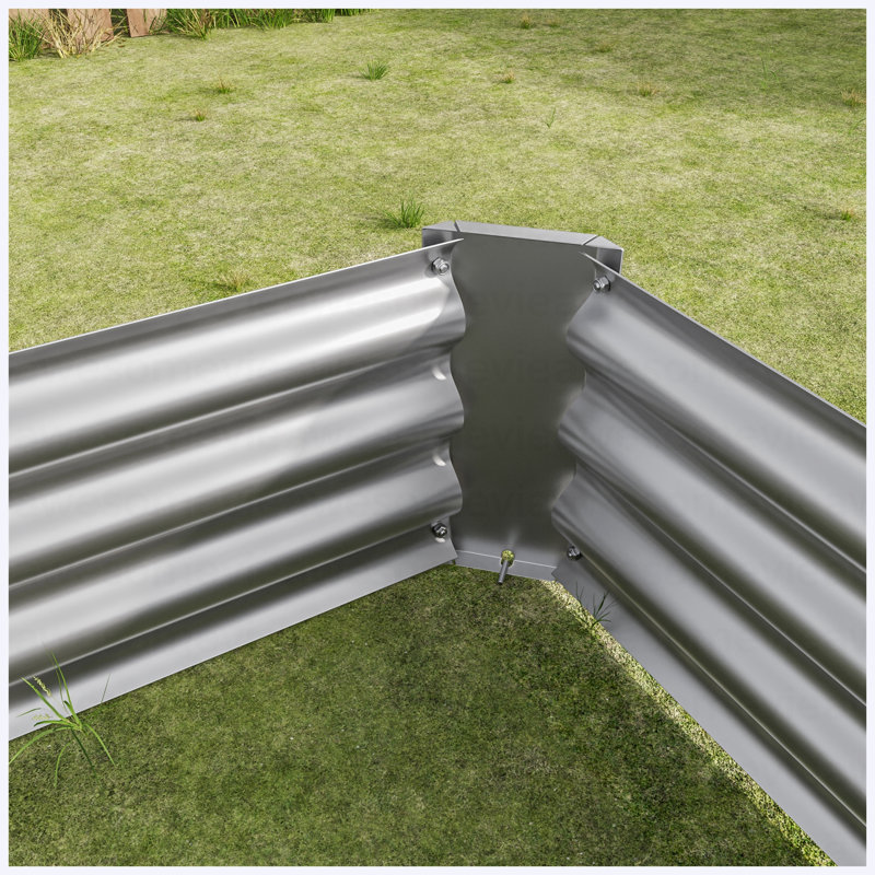 2PCS Black 4×2×1Ft Metal Raised Garden Bed, Rectangle Raised Planter For Flowers Plants, Vegetables Herb, Black, Set of 2