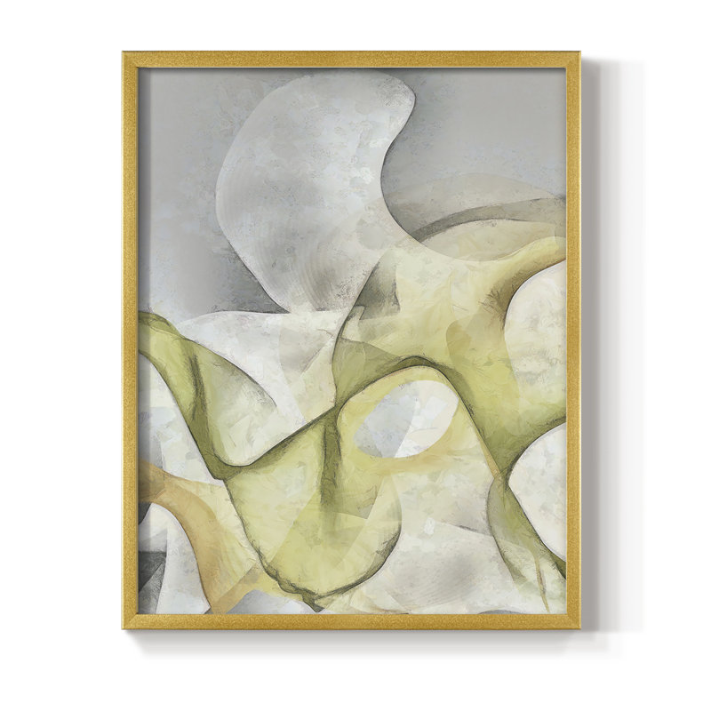 Excitation I, reproduction encadrée - bois massif, Or, H 14 po x l 11 po