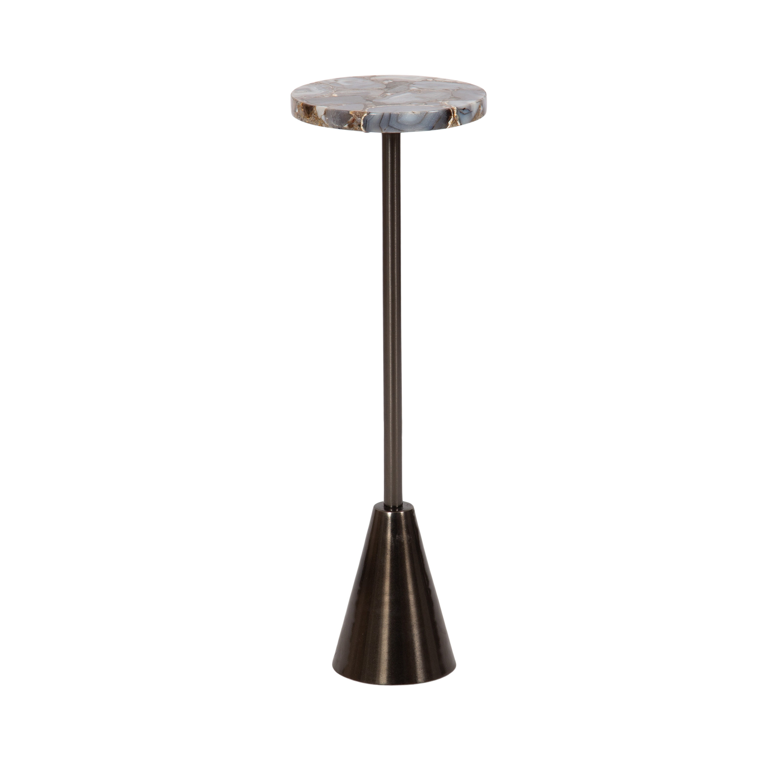 Wrought Studio™ Round Metal and Stone Drink Table & Reviews | Wayfair