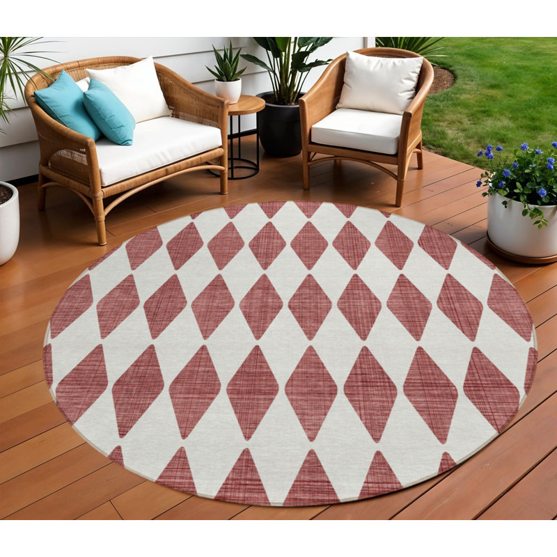 Tapis d'intérieur rond lavable antidérapant 8 pi