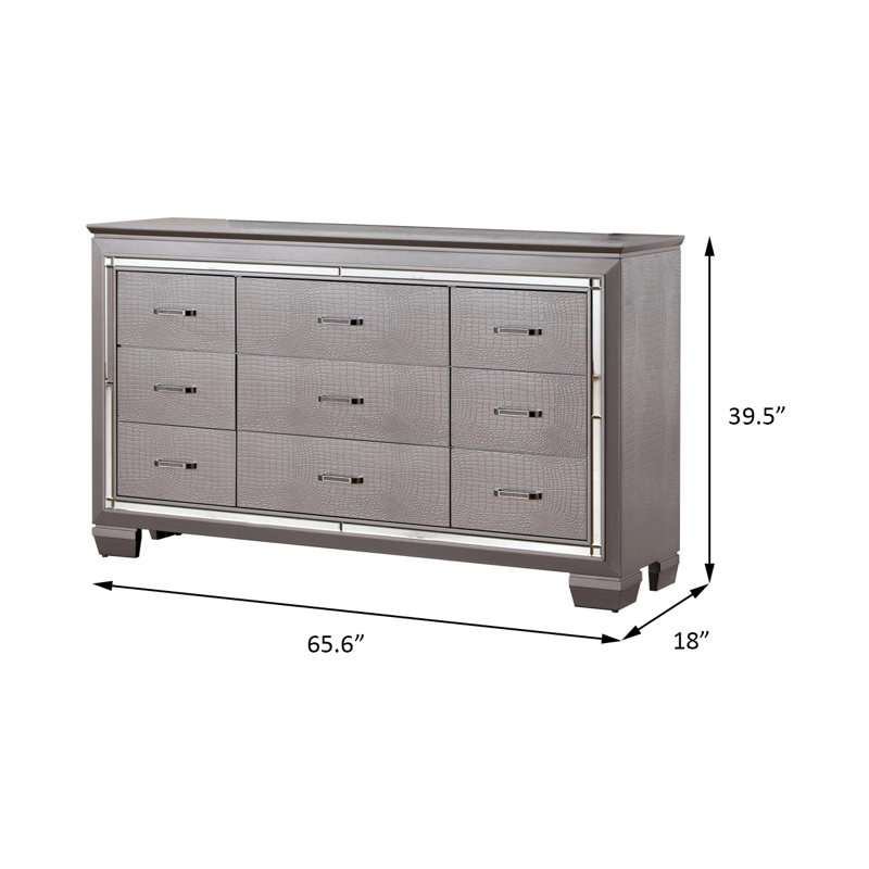 Commode Bellanova, argent, Argent argent