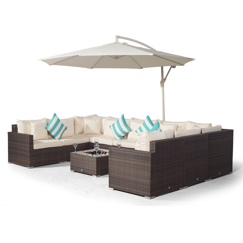Yancey 5 Seater Rattan Corner Sofa Set