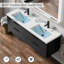 Ensemble de meuble-lavabo mural moderne 60 po avec plateau en résine Ciarra Shavon, armoire flottante peinte résistante à l'eau, tiroirs à fermeture en douceur-57386472