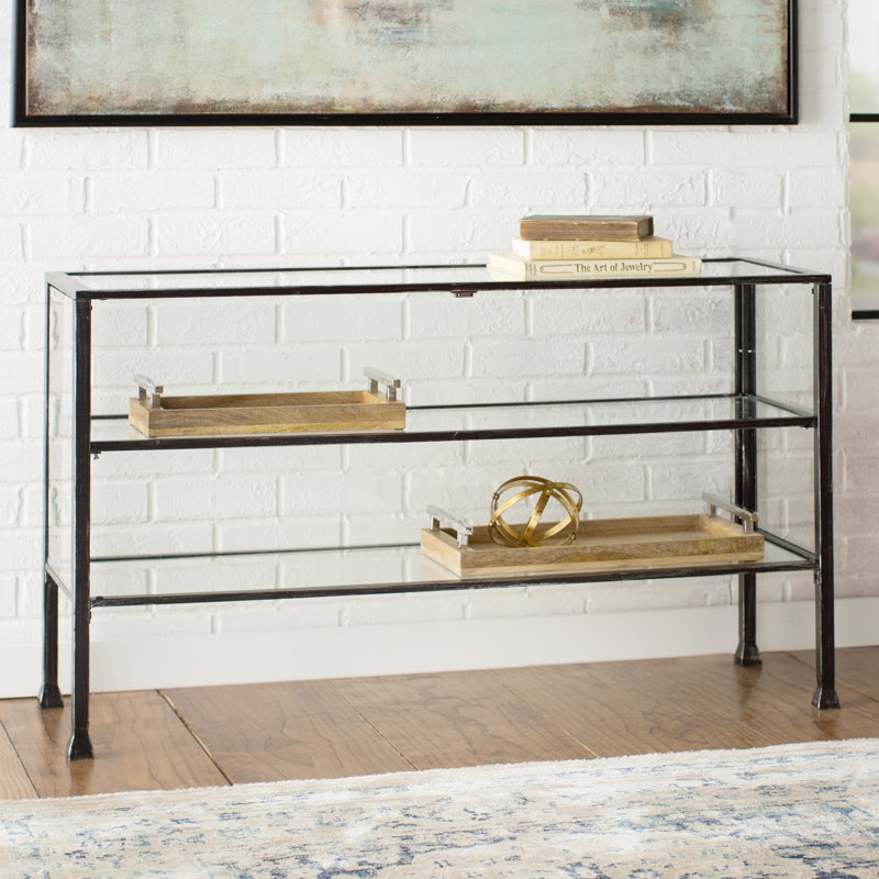 50.75'' Glass Top Console Table