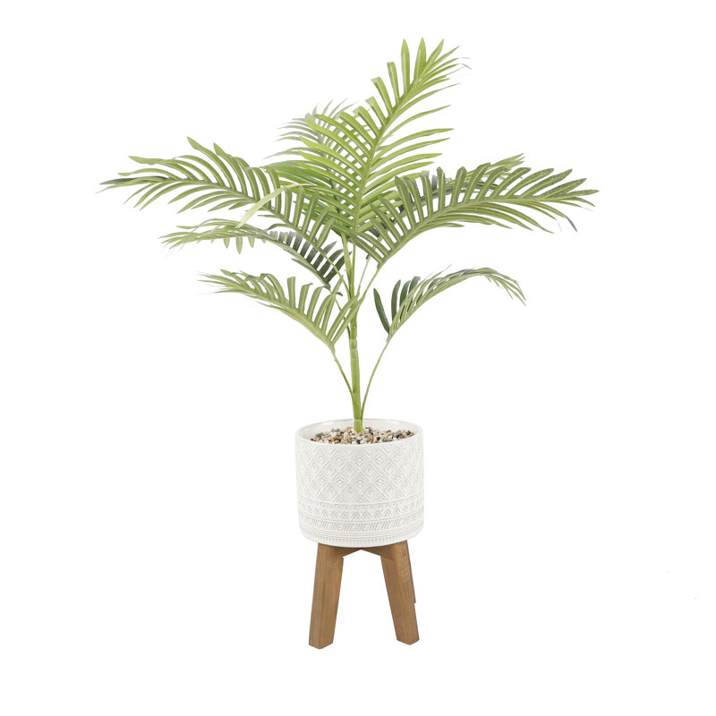 32'' Faux Palm Tree in Ceramic Planter