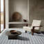 Tapis contemporain gris / gris en laine noué à la main-88615529
