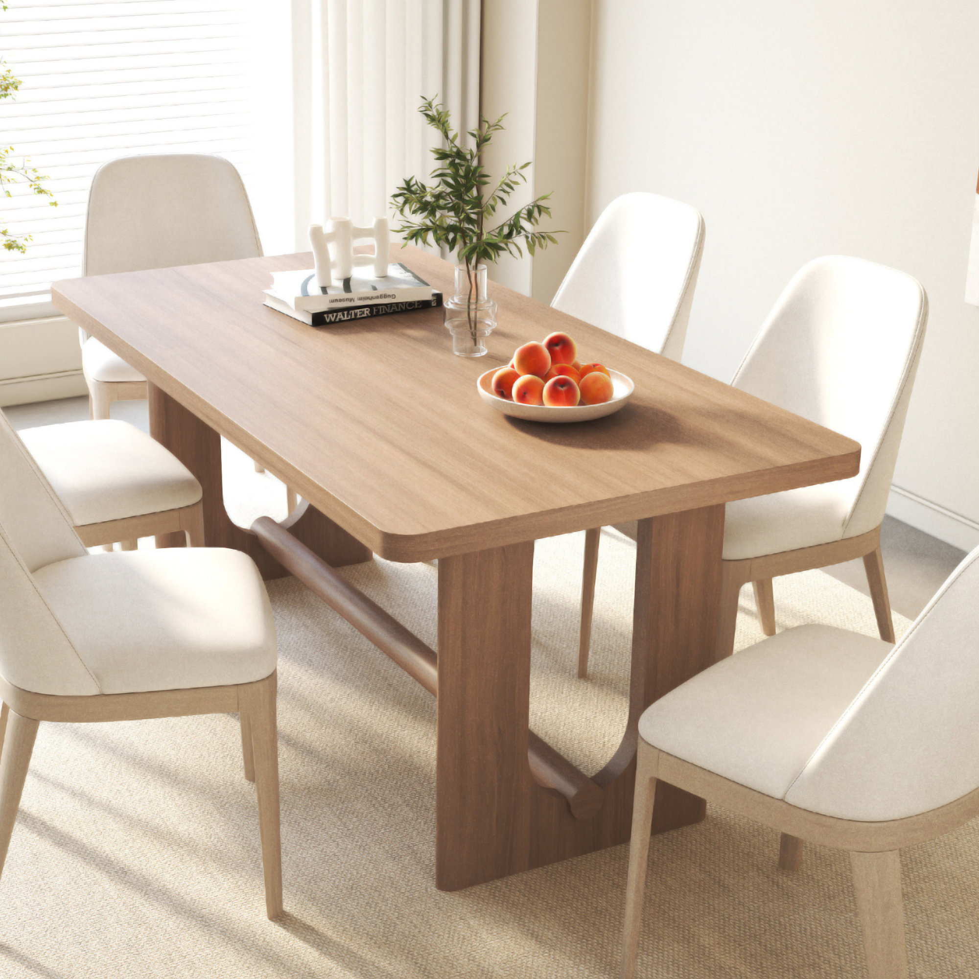 Millwood Pines Elys Modern Solid Wood Dining Table - Wayfair Canada