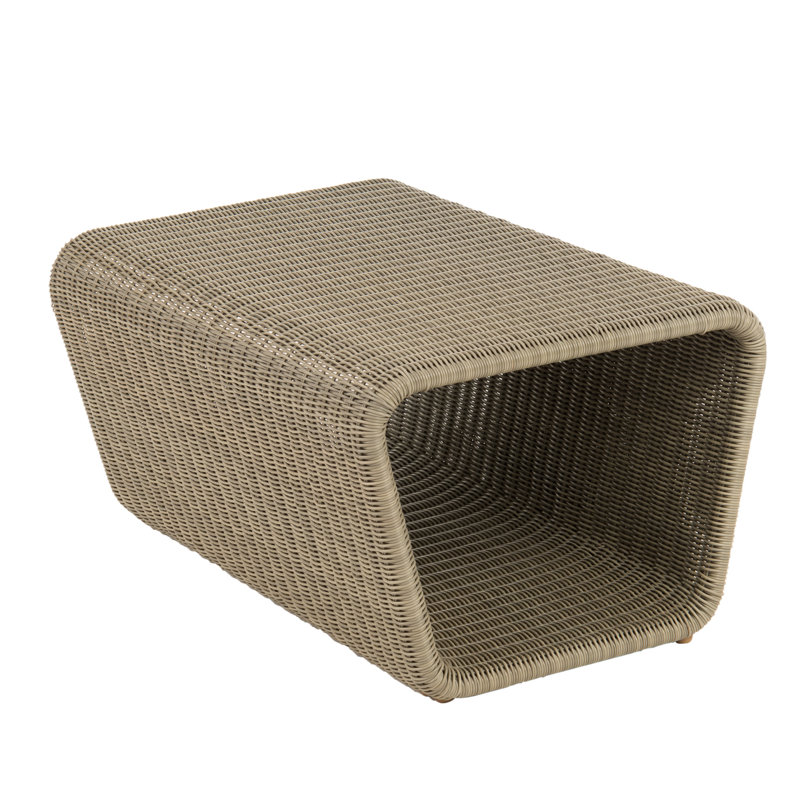 Lola Wicker/Rattan Adirondack Chair with Ottoman