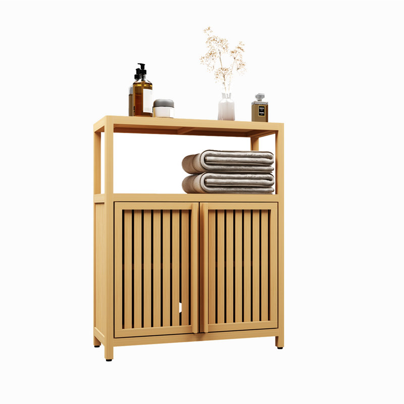 Armoire de rangement en bambou avec tablettes Koosharem 10,75
