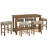 Hendina 6-Person Counter Height Solid Wood Dining Set