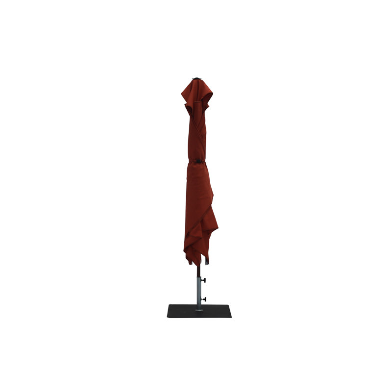 Aolaith 300 cm W X 200 cm D Rectangular Market Parasol with Manual Lift, Terracotta