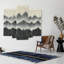 Grand mur de macramé suspendu 5 pièces fait à la main trempé-teint montagne décoration murale combinaison suspension chambre salon moderne fibre de fil art mural