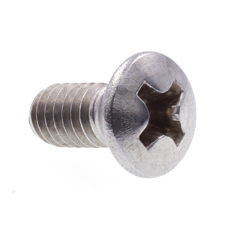 Vis à métaux, tête ovale, embout cruciforme, # 8-32 X 3/8 po, calibre 18-8 (paquet de 25), H 4 po x l 2,85 po x P 0,3 po