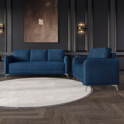 2-Pieces Modern Upholstered Living Room Set